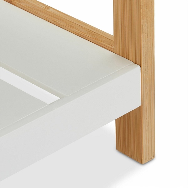 Szafka na buty Giselda bambusowa biała - Intesi